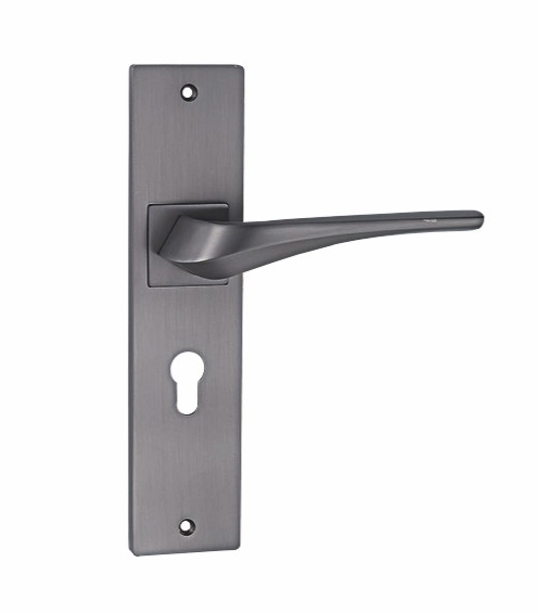 Key Entry Privacy Security Zinc Alloy Door Handle with Plate Safe Door Lock Pm230-H021