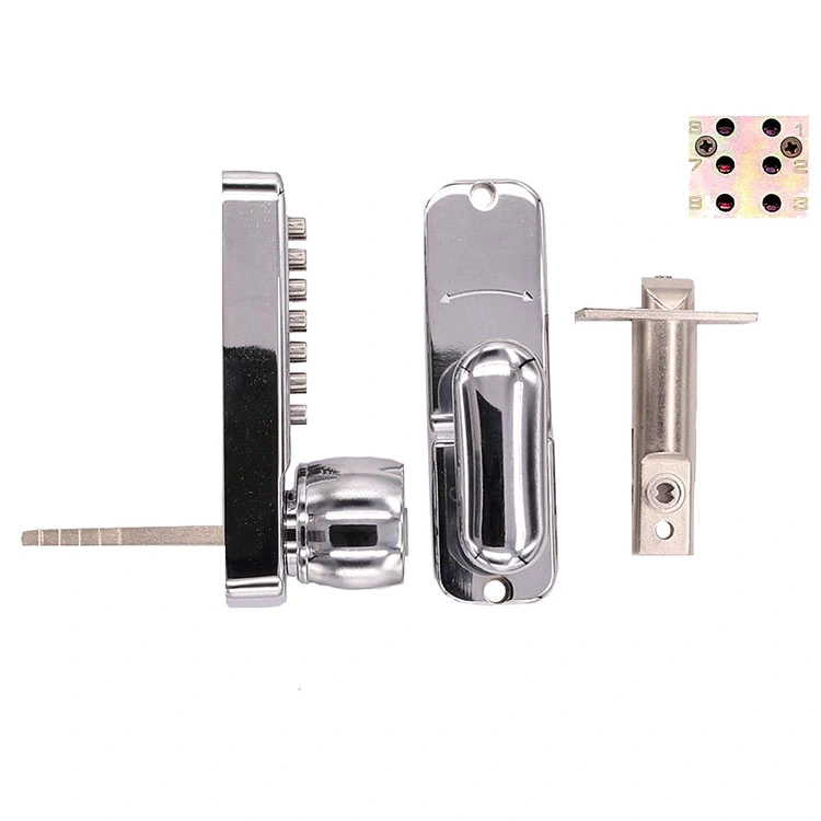 Shiny Waterproof-Fireproof Mechanical Key and Code Door Lock